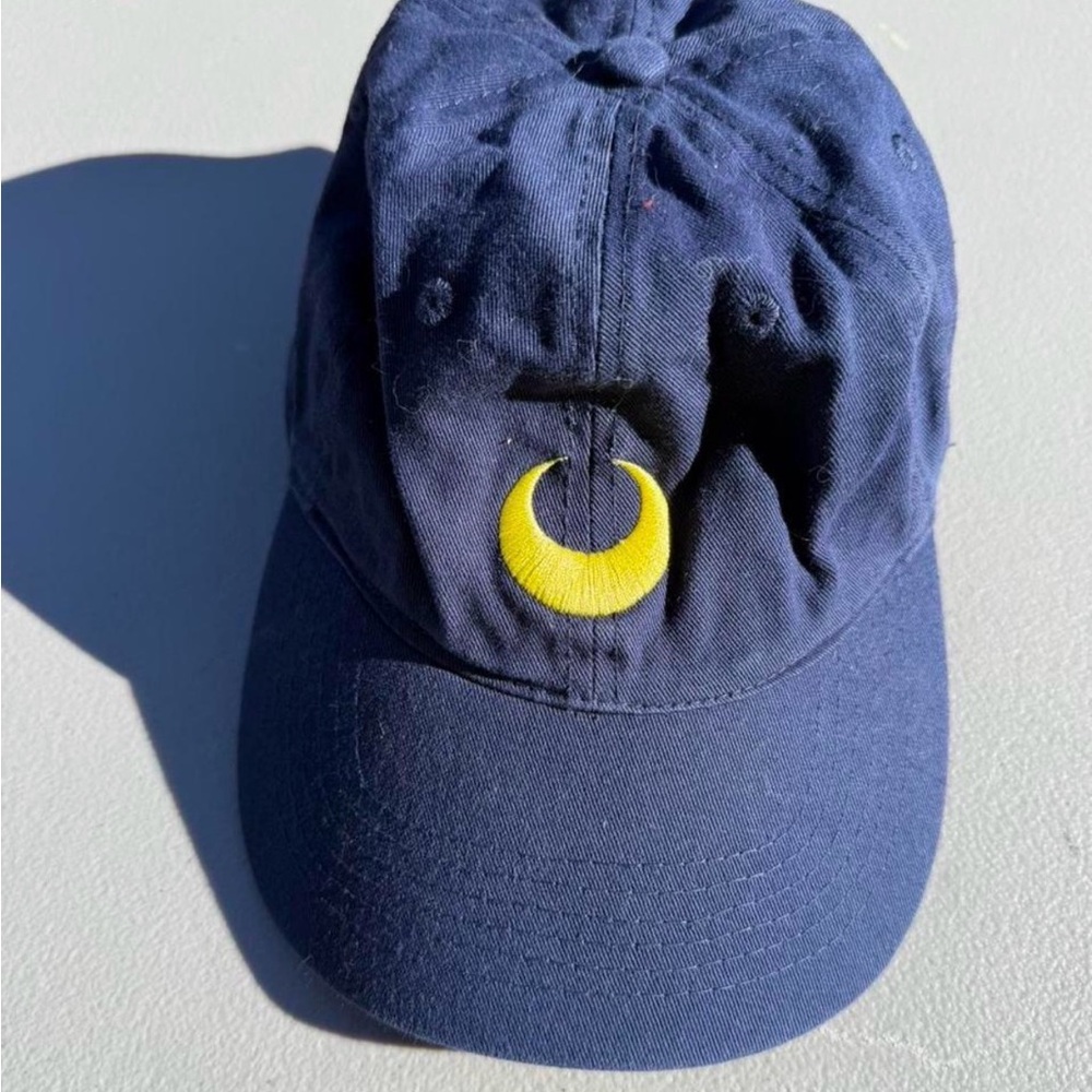 Luna Navy Blue Cap with Yellow Crescent